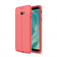 Чехол-накладка Litchi Grain для Samsung Galaxy J4+ (Plus) (красный) Чехол-накладка Litchi Grain для Samsung Galaxy J4+ (Plus) (красный)