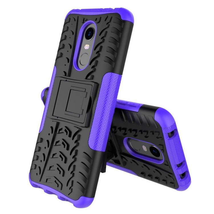 Чехол Hybrid Armor для Xiaomi Redmi 5 Plus (черный + фиолетовый)