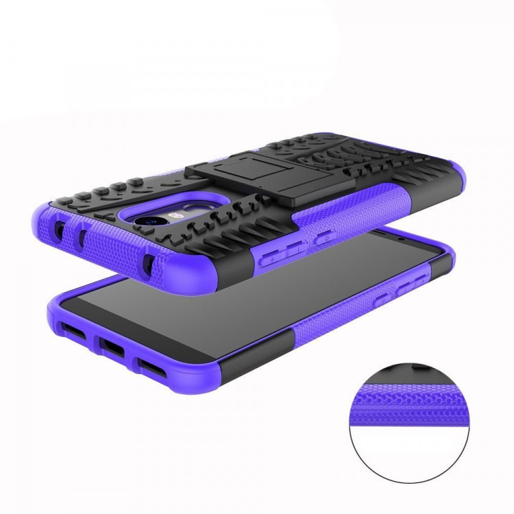 Чехол Hybrid Armor для Xiaomi Redmi 5 Plus (черный + фиолетовый)