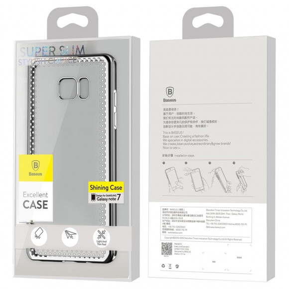 Чехол BASEUS Electroplated для Samsung Galaxy Note 7 (серый)