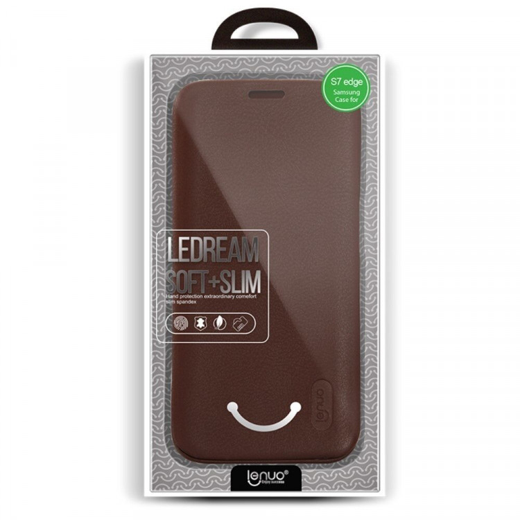 Чехол LENUO для Samsung Galaxy S7 Edge (коричневый)