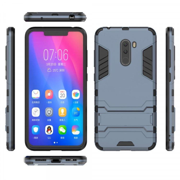 Чехол Duty Armor для Xiaomi Pocophone F1 / Poco F1 (темно-синий)