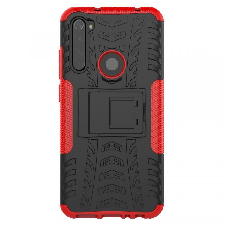 Чехол Hybrid Armor для Xiaomi Redmi Note 8 (черный + красный)