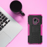 Чехол Hybrid Armor для Samsung Galaxy S9+ (черный + розовый)
