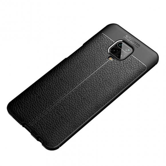 Чехол-накладка Litchi Grain для Xiaomi Redmi Note 9S / Note 9 Pro / Note 9 Pro Max (черный)