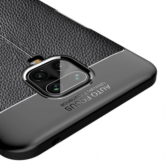 Чехол-накладка Litchi Grain для Xiaomi Redmi Note 9S / Note 9 Pro / Note 9 Pro Max (черный)