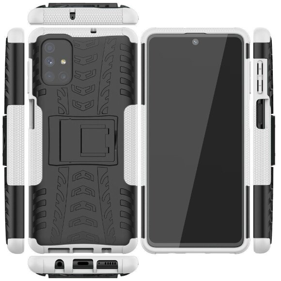 Чехол Hybrid Armor для Samsung Galaxy M51 (черный + белый) Чехол Hybrid Armor для Samsung Galaxy M51 (черный + белый)