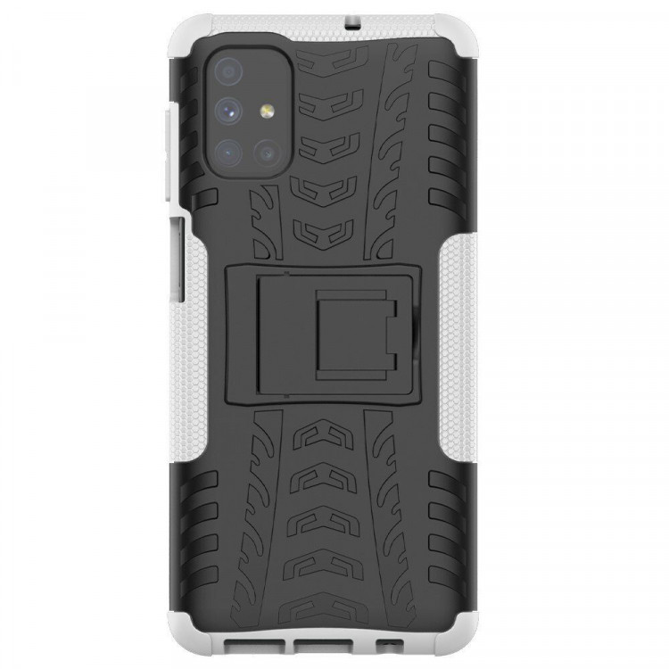 Чехол Hybrid Armor для Samsung Galaxy M51 (черный + белый)