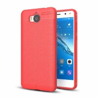 Чехол-накладка Litchi Grain для Huawei Y5 2017 / Y6 2017 (красный)