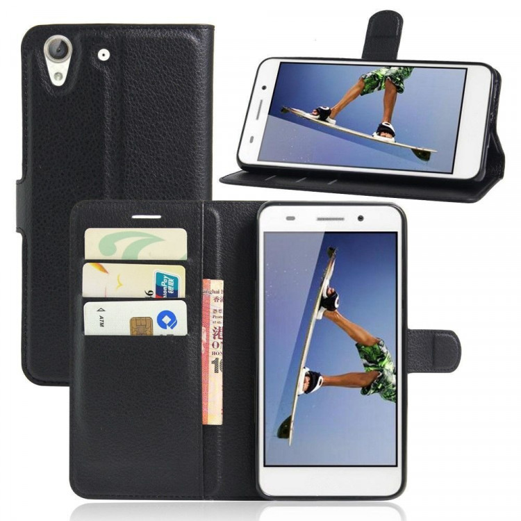 Чехол с визитницей для Huawei Y6 II (черный)