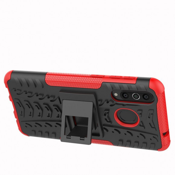Чехол Hybrid Armor для Samsung Galaxy A8s (черный + красный)