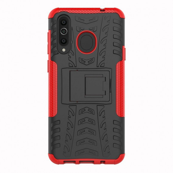 Чехол Hybrid Armor для Samsung Galaxy A8s (черный + красный)