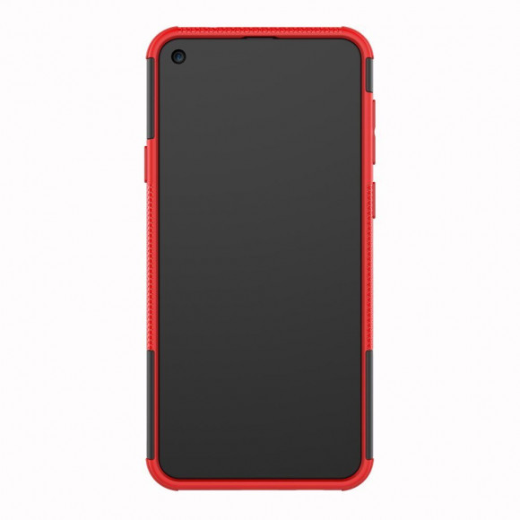 Чехол Hybrid Armor для Samsung Galaxy A8s (черный + красный)