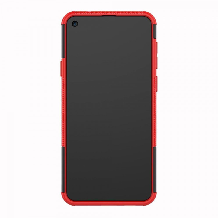 Чехол Hybrid Armor для Samsung Galaxy A8s (черный + красный)