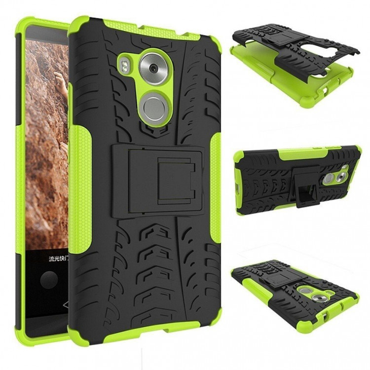 Чехол Hybrid Armor для Huawei Mate 8 (черный + зеленый)
