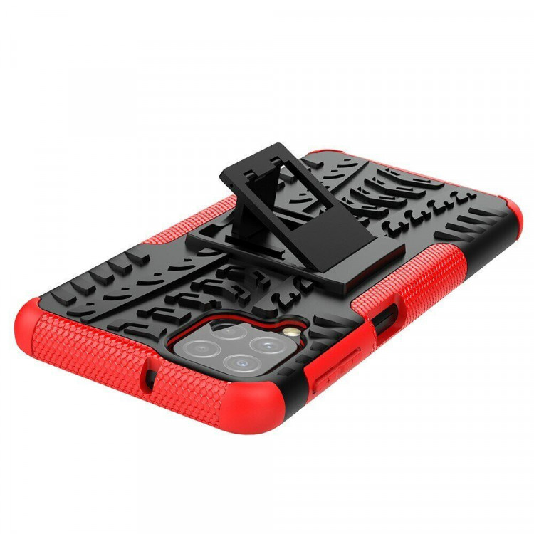 Чехол Hybrid Armor для Samsung Galaxy A22 (черный + красный)