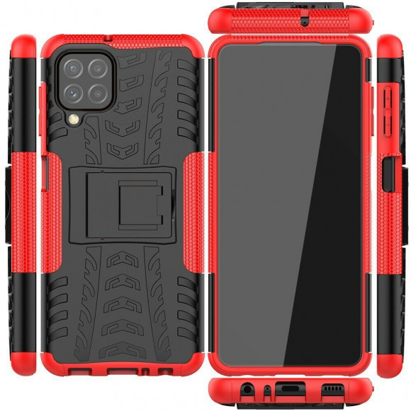 Чехол Hybrid Armor для Samsung Galaxy A22 (черный + красный) Чехол Hybrid Armor для Samsung Galaxy A22 (черный + красный)
