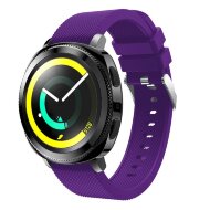 Силиконовый ремешок для Samsung Gear Sport / Gear S2 Classic / Galaxy Watch 42мм / Watch Active / Watch 3 (41мм) / Watch4 (фиолетовый) Силиконовый ремешок для Samsung Gear Sport / Gear S2 Classic / Galaxy Watch 42мм / Watch Active / Watch 3 (41мм) / Watch4 (фиолетовый)