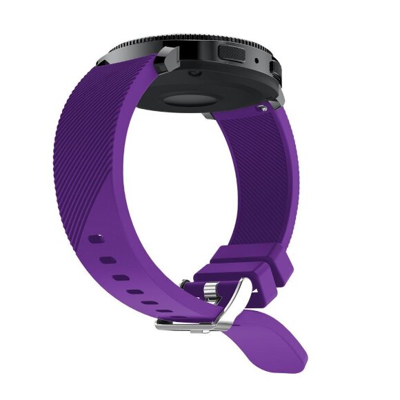 Силиконовый ремешок для Samsung Gear Sport / Gear S2 Classic / Galaxy Watch 42мм / Watch Active / Watch 3 (41мм) / Watch4 (фиолетовый)