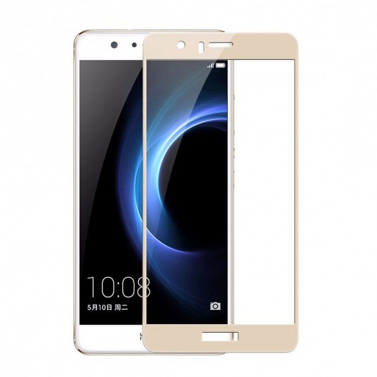 Защитное стекло 3D для Huawei Honor 8 (золотой)