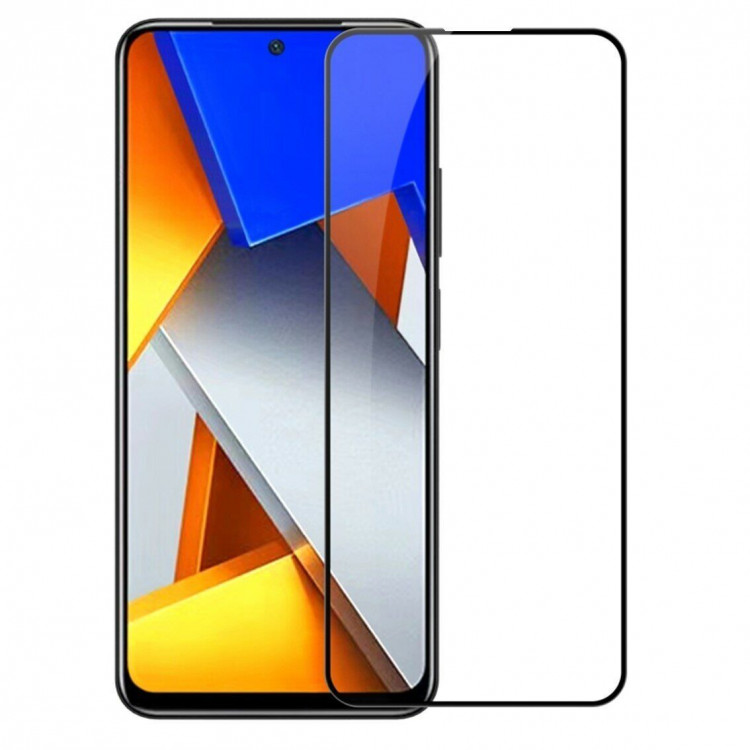 Защитное стекло 3D для Xiaomi Poco M4 Pro 4G (черный)