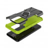 Чехол Armor Shockproof Ring Holder для Tecno Spark Go 2022 (черный + зеленый)