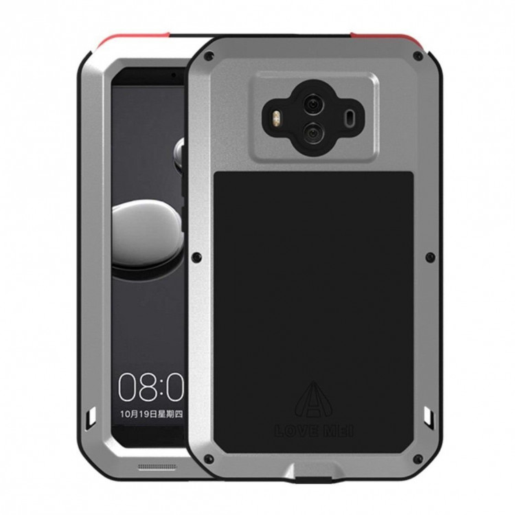 Гибридный чехол LOVE MEI для Huawei Mate 10 (серебряный)