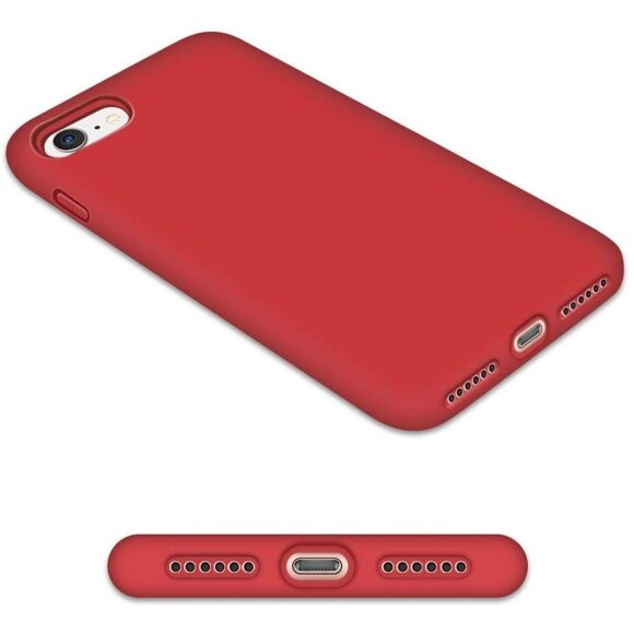 Силиконовый чехол Mobile Shell для iPhone 8 / iPhone 7 / iPhone SE (2020) / iPhone SE (2022) (красный)