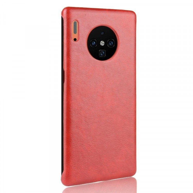 Кожаная накладка-чехол для Huawei Mate 30 Pro (красный)