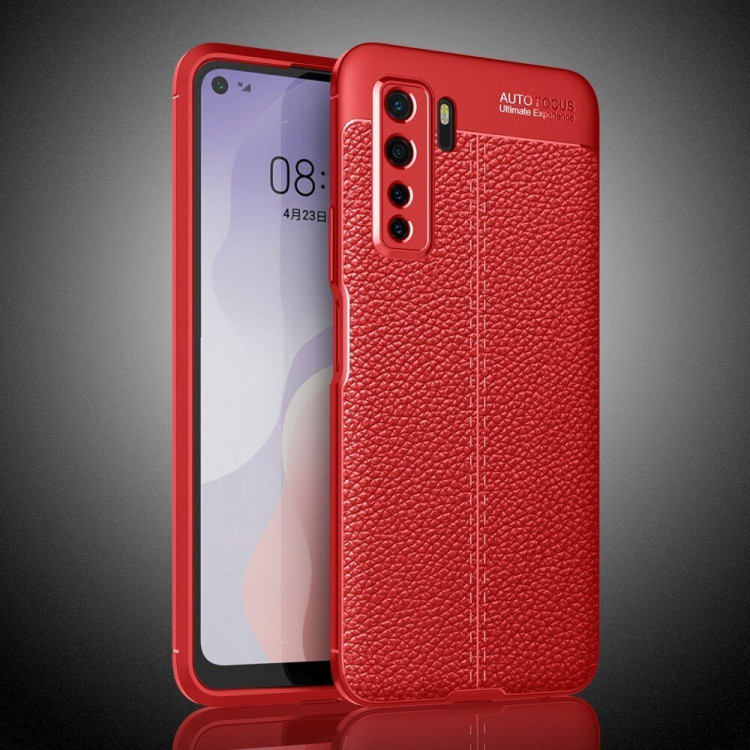 Чехол-накладка Litchi Grain для Honor 30S (CDY-NX9A) (красный)