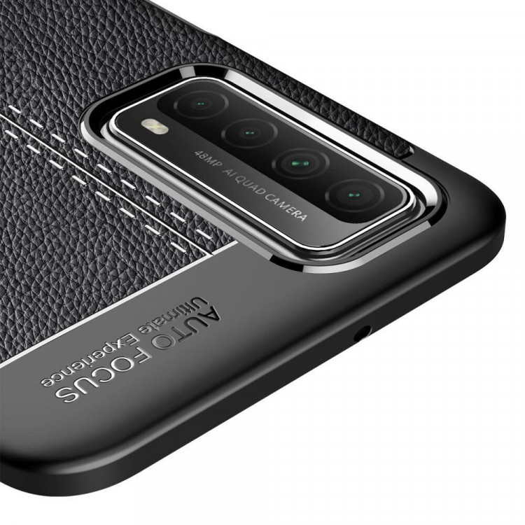 Чехол-накладка Litchi Grain для Huawei P smart 2021 (красный)