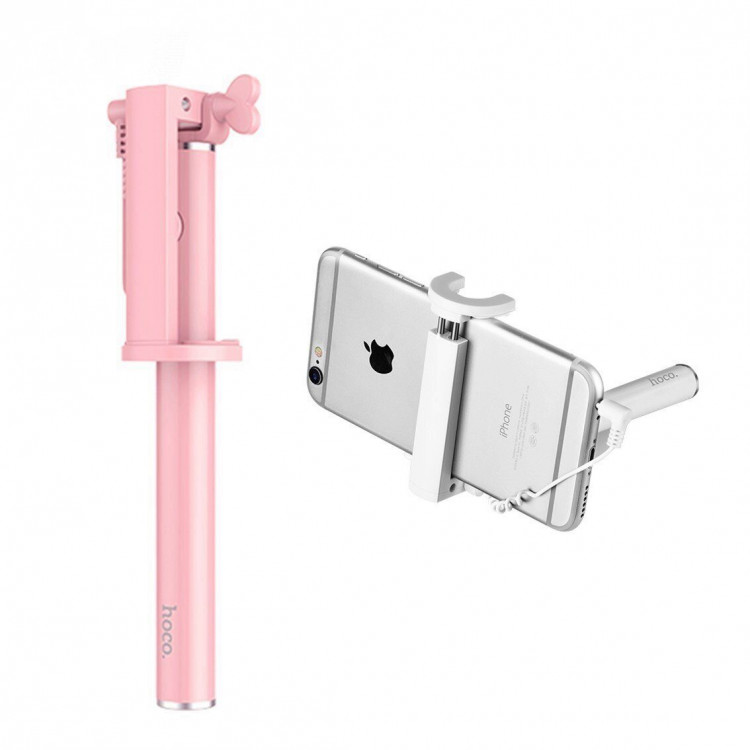 Монопод для Селфи Hoco Neoteric (розовый)