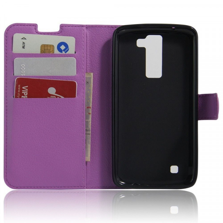 Чехол с визитницей для LG K8 K350E (фиолетовый)