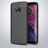 Чехол-накладка Litchi Grain для Motorola Moto G6 Plus (черный)