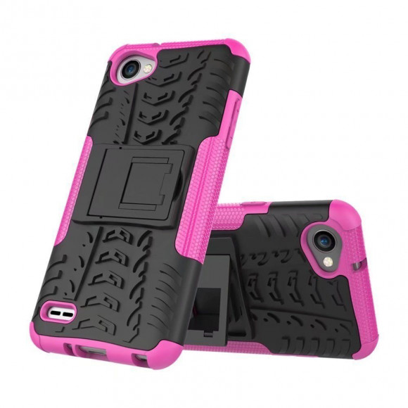 Чехол Hybrid Armor для LG Q6 / LG Q6a / LG Q6+ (черный + розовый) Чехол Hybrid Armor для LG Q6 / LG Q6a / LG Q6+ (черный + розовый)