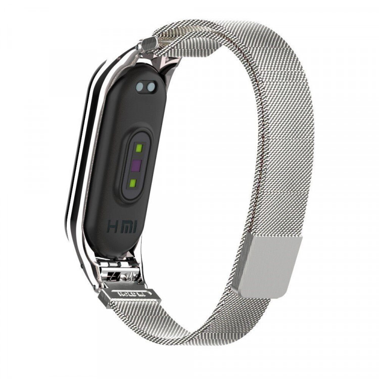 Сетчатый браслет для Xiaomi Mi Band 4 (серебряный)