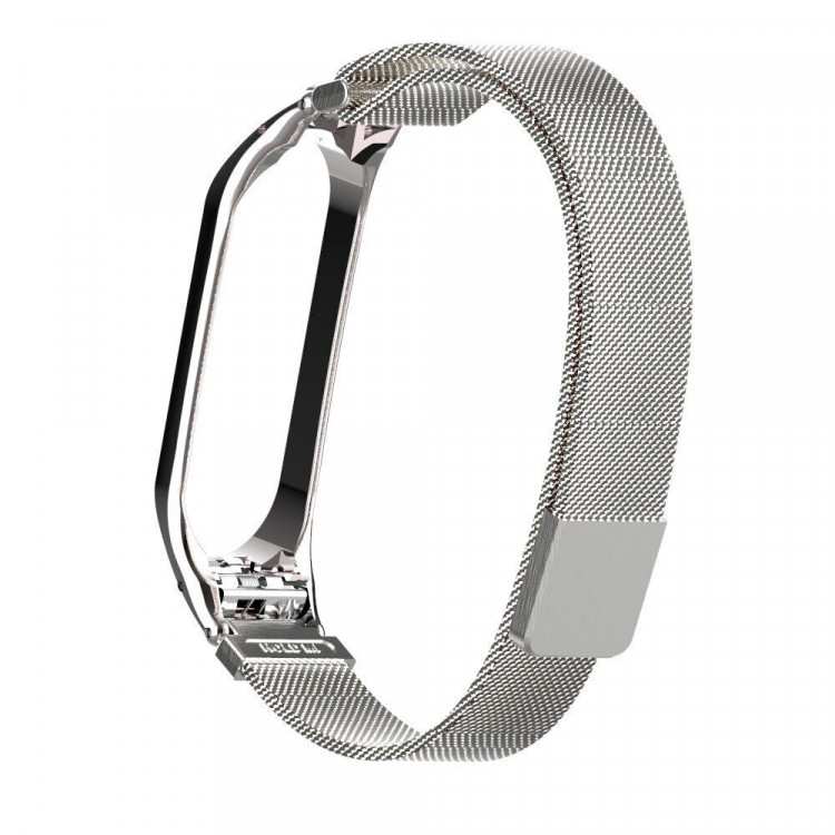 Сетчатый браслет для Xiaomi Mi Band 4 (серебряный)