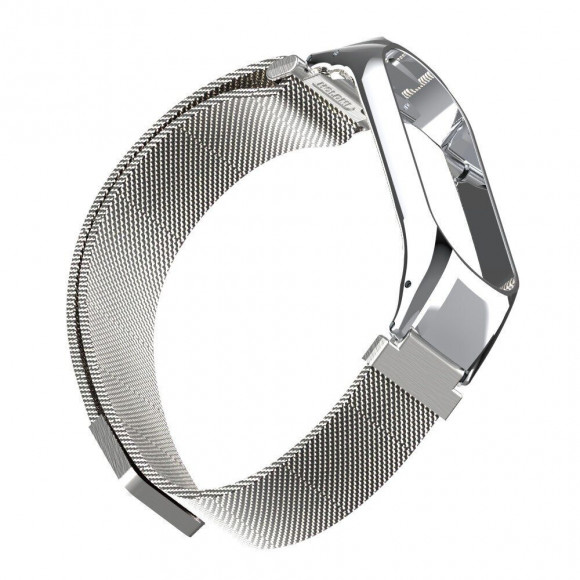 Сетчатый браслет для Xiaomi Mi Band 4 (серебряный)