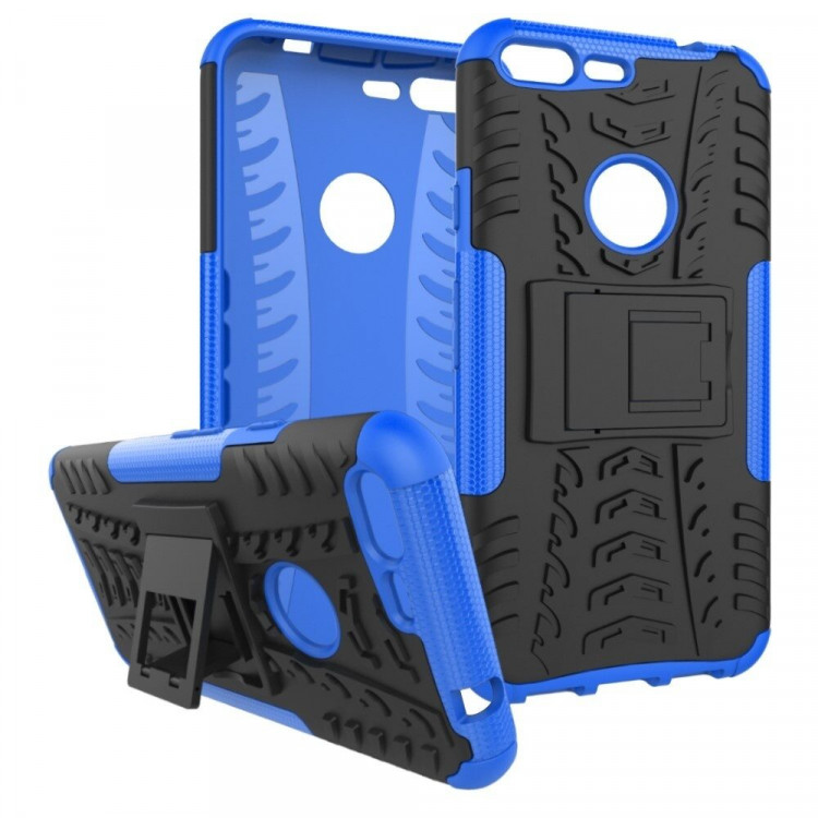 Чехол Hybrid Armor для Google Pixel XL (черный + голубой)