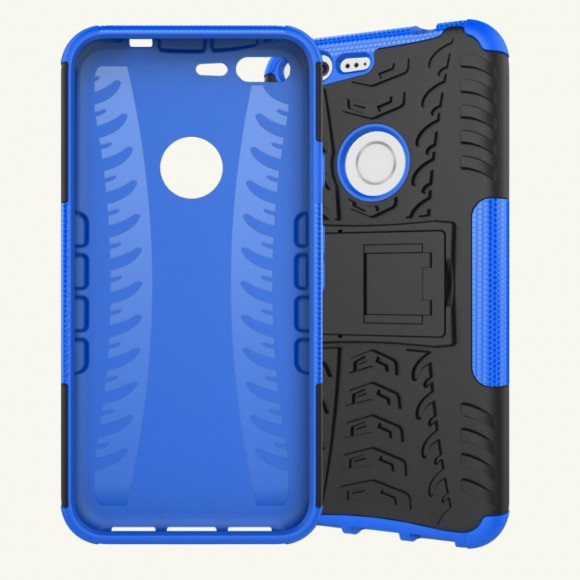 Чехол Hybrid Armor для Google Pixel XL (черный + голубой)