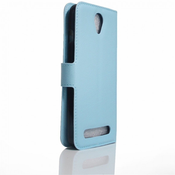 Чехол с визитницей для Lenovo Vibe C2 Power (голубой)