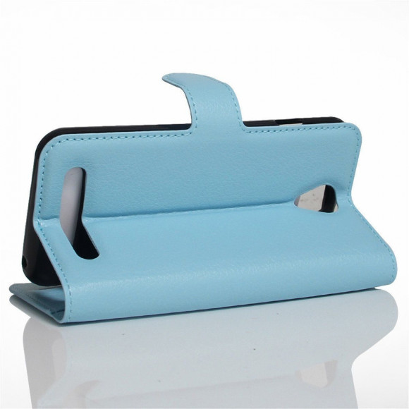 Чехол с визитницей для Lenovo Vibe C2 Power (голубой)