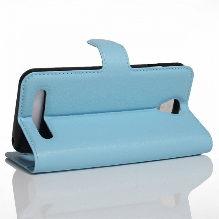 Чехол с визитницей для Lenovo Vibe C2 Power (голубой)