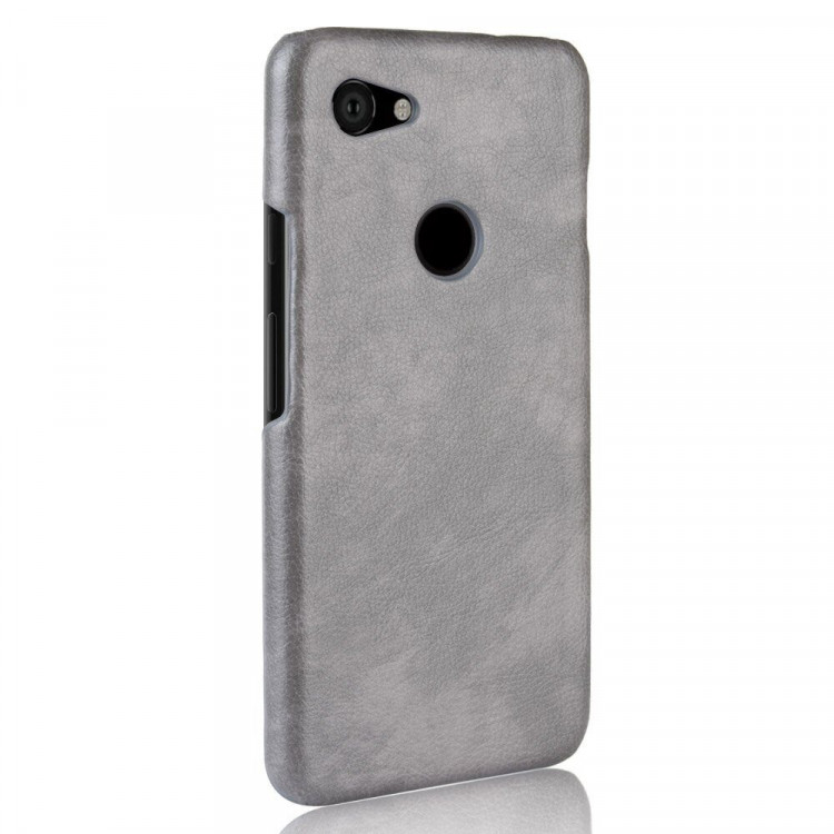 Кожаная накладка-чехол для Google Pixel 3a XL (серый)