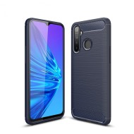 Чехол-накладка Carbon Fibre для Realme 5 Pro (темно-синий) Чехол-накладка Carbon Fibre для Realme 5 Pro (темно-синий)