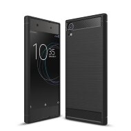 Чехол-накладка Carbon Fibre для Sony Xperia XA1 Ultra (черный) Чехол-накладка Carbon Fibre для Sony Xperia XA1 Ultra (черный)