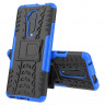Чехол Hybrid Armor для OnePlus 7T Pro (черный + голубой)