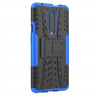 Чехол Hybrid Armor для OnePlus 7T Pro (черный + голубой)