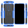 Чехол Hybrid Armor для OnePlus 7T Pro (черный + голубой)