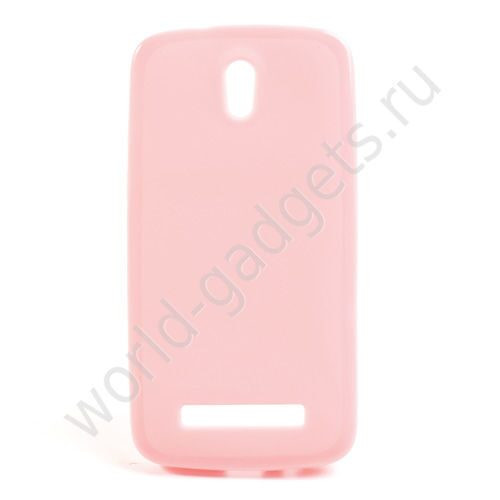 Мягкий пластиковый чехол для HTC Desire 500 (розовый)